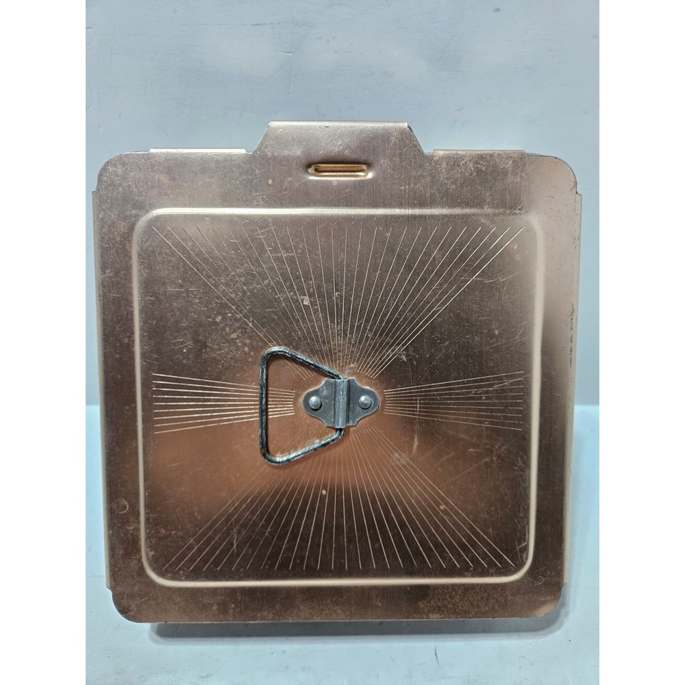 Vintage Mirro 8"x8" Aluminum Square Baking Pan With Slide on Rose/Copper Lid USA